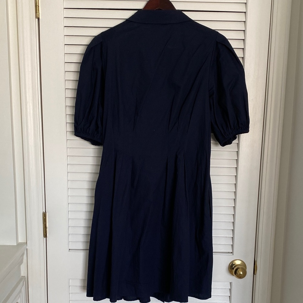 Eliza J Navy Puff Sleeve Dress - Picture 3 of 8